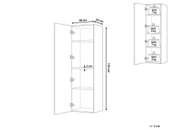 Beliani Seinakaappi 4 Hyllya Vaalea Puu Mataro Online