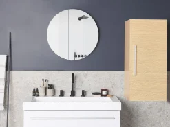 Beliani Seinakaappi 3 Hyllya Vaalea Puu Bilbao Online