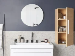 Beliani Seinakaappi 3 Hyllya Vaalea Puu Bilbao Online