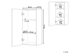 Beliani Seinakaappi 3 Hyllya Vaalea Puu Bilbao Online