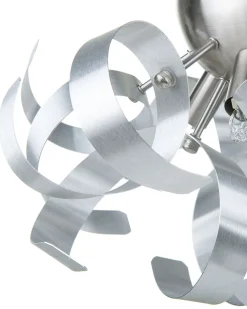 Beliani Seinavalaisin 3 Polttimoa Alumiini Hopea Icana Fashion