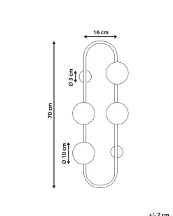 Beliani Seinavalaisin 4 Polttimoa Rauta Kulta Yango Store