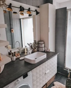 Beliani Seinavalaisin 4 Polttimoa Metalli Musta/Kulta Mersey Hot