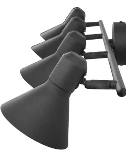 Beliani Seinavalaisin 4 Polttimoa Metalli Musta/Kulta Mersey Hot