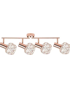 Beliani Seinavalaisin 4 Polttimoa Metalli Kupari Chenab Hot