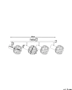 Beliani Seinavalaisin 4 Polttimoa Metalli Kupari Chenab Hot
