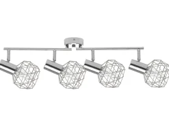 Beliani Seinavalaisin 4 Polttimoa Metalli Hopea Chenab Store