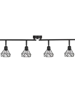 Beliani Seinavalaisin 4 Polttimoa Metalli Musta Erma Discount