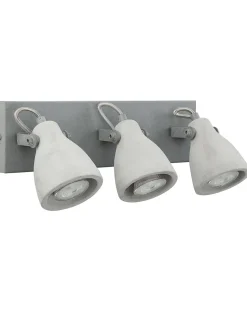 Beliani Seinavalaisin 3 Polttimoa Betoni Vaaleanharmaa Mistago New