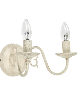 Beliani Seinavalaisin 2 Polttimoa Rauta Valkoinen Brithon Sale