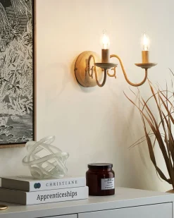 Beliani Seinavalaisin 2 Polttimoa Rauta Valkoinen Brithon Sale