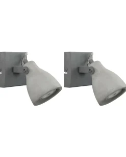 Beliani Seinavalaisin Betoni Vaaleanharmaa 2 Kpl Mistago Best