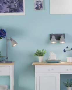 Beliani Seinavalaisin Betoni Vaaleanharmaa 2 Kpl Mistago Best