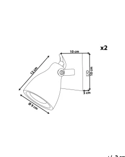 Beliani Seinavalaisin Betoni Vaaleanharmaa 2 Kpl Mistago Best