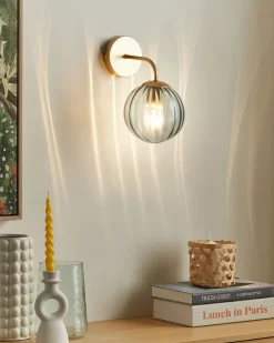 Beliani Seinavalaisin Lasi Sininen Boomi Cheap