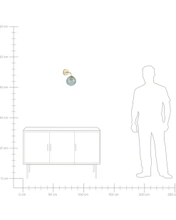 Beliani Seinavalaisin Lasi Sininen Boomi Cheap