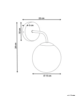 Beliani Seinavalaisin Lasi Sininen Boomi Cheap