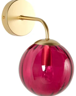 Beliani Seinavalaisin Lasi Viininpunainen Boomi Flash Sale