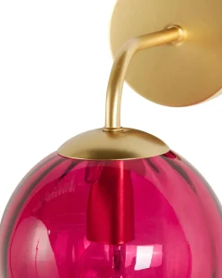 Beliani Seinavalaisin Lasi Viininpunainen Boomi Flash Sale