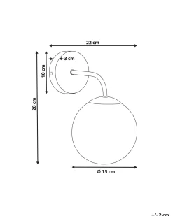 Beliani Seinavalaisin Lasi Viininpunainen Boomi Flash Sale
