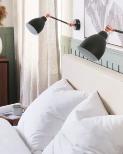 Beliani Seinavalaisin Metalli Grafiitinharmaa 2 Kpl Mississippi Best