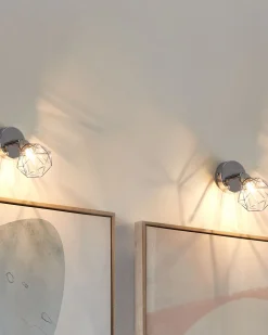 Beliani Seinavalaisin Metalli Hopea 2 Kpl Erma Cheap