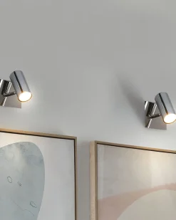 Beliani Seinavalaisin Metalli Hopea 2 Kpl Rosetta Outlet