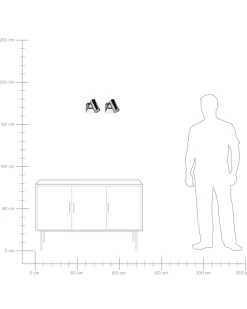 Beliani Seinavalaisin Metalli Hopea 2 Kpl Rosetta Outlet