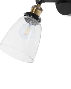 Beliani Seinavalaisin Metalli Kirkas/Musta 2 Kpl Lovat Sale