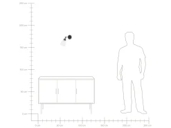 Beliani Seinavalaisin Metalli Kirkas/Musta 2 Kpl Lovat Sale