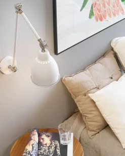 Beliani Seinavalaisin Metalli Korkea Valkoinen Mississippi Shop