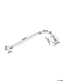 Beliani Seinavalaisin Metalli Korkea Valkoinen Mississippi Shop