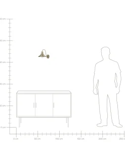 Beliani Seinavalaisin Metalli Messinki Luza Shop