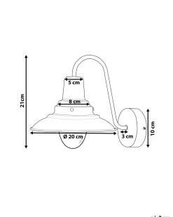 Beliani Seinavalaisin Metalli Messinki Luza Shop