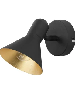 Beliani Seinavalaisin Metalli Musta/Kulta 2 Kpl Mersey I Outlet