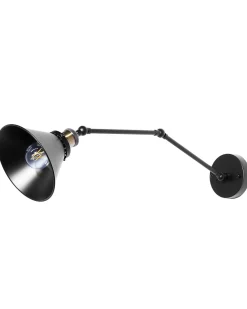 Beliani Seinavalaisin Metalli Musta 2 Kpl Narva Shop