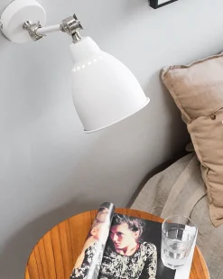 Beliani Seinavalaisin Metalli Valkoinen 2 Kpl Mississippi Cheap