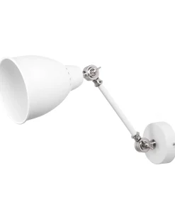 Beliani Seinavalaisin Metalli Valkoinen 2 Kpl Mississippi Cheap