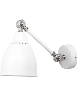 Beliani Seinavalaisin Metalli Valkoinen 2 Kpl Mississippi Cheap