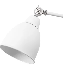 Beliani Seinavalaisin Metalli Valkoinen 2 Kpl Mississippi Cheap