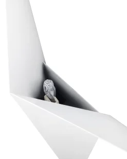 Beliani Seinavalaisin Metalli Valkoinen Briance New