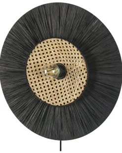 Beliani Seinavalaisin Paperi/Rottinki Musta Yaapi Clearance