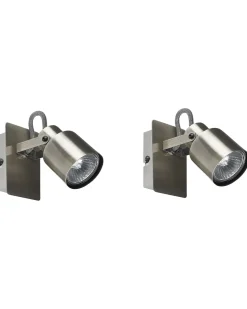 Beliani Seinavalaisin Rauta Hopea 2 Kpl Bonte Clearance