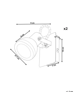 Beliani Seinavalaisin Rauta Musta/Kupari 2 Kpl Baro Sale