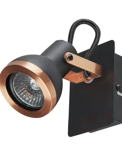 Beliani Seinavalaisin Rauta Musta/Kupari 2 Kpl Baro Sale