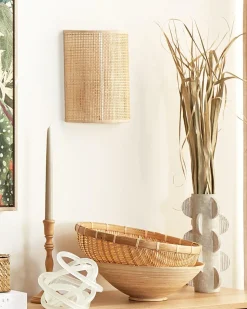 Beliani Seinavalaisin Rottinki Luonnonvari Demitrie Cheap