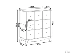 Beliani Senkki 6 Kaappia 3 Laatikkoa Monivarinen Kuma Outlet