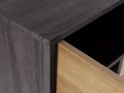 Beliani Senkki 2 Laatikkoa 3 Ovea Tumma Puu Maine Best Sale