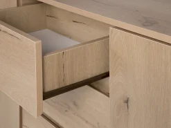 Beliani Senkki 3 Laatikkoa 2 Ovea Vaalea Puu Elda Flash Sale