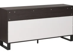 Beliani Senkki 3 Laatikkoa 2 Ovea Vaalea Puu/Musta Elda Cheap